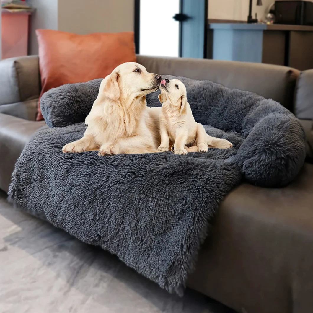 Fluffy Luxury Long Plush Warm Pet Sofa Bed