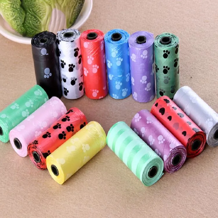 Manufacturer Colorful Eco-Friendly Refill Printed Pet Garbage Bag Dog Poop Bag