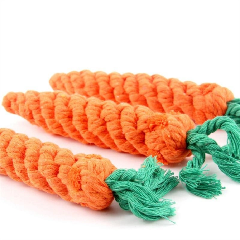 Cotton Rope Braided Carrots Dog Bite Resistant Pet Toys