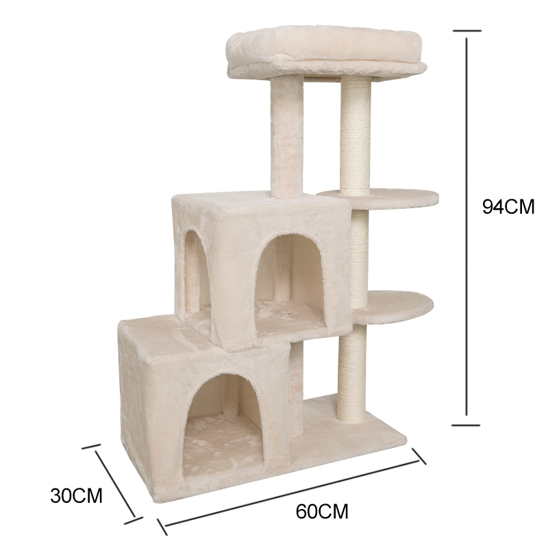 Rena Pet Durable Three Layer Cat Scratcher House Cat Tree Desk Carrier Toy Detachable Furniture