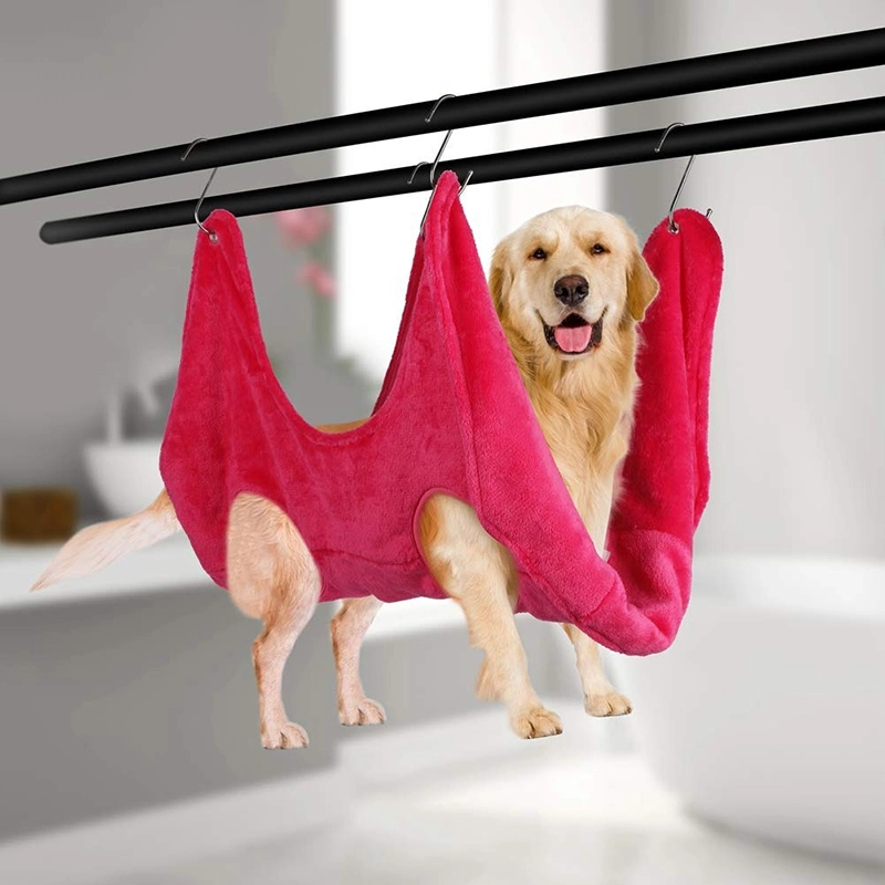 Dog Double Flannel Pet Hammock Dog Cat Hammock Pet Grooming Nail Trim Pet Hammock