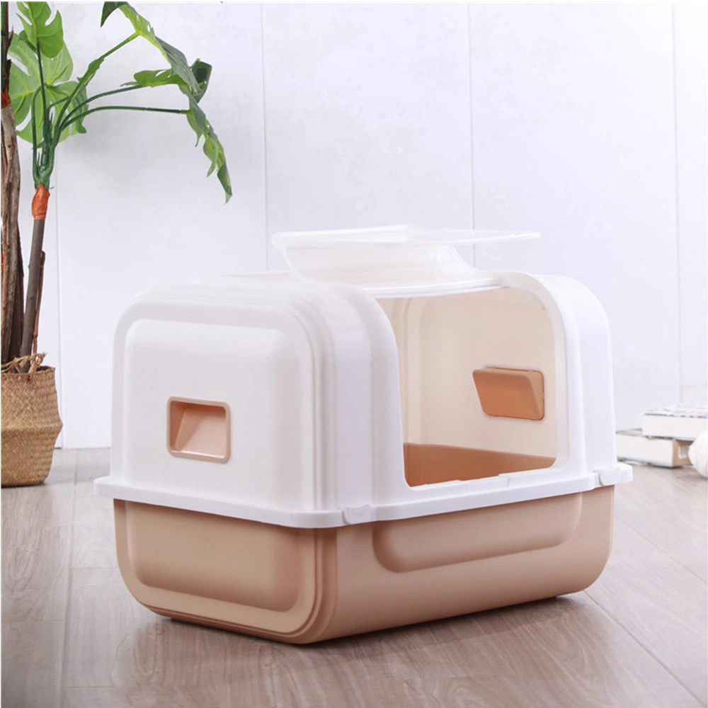 Fully Enclosed Luxury Extra Large Cat Toilet Splash-Proof Cat Litter Box