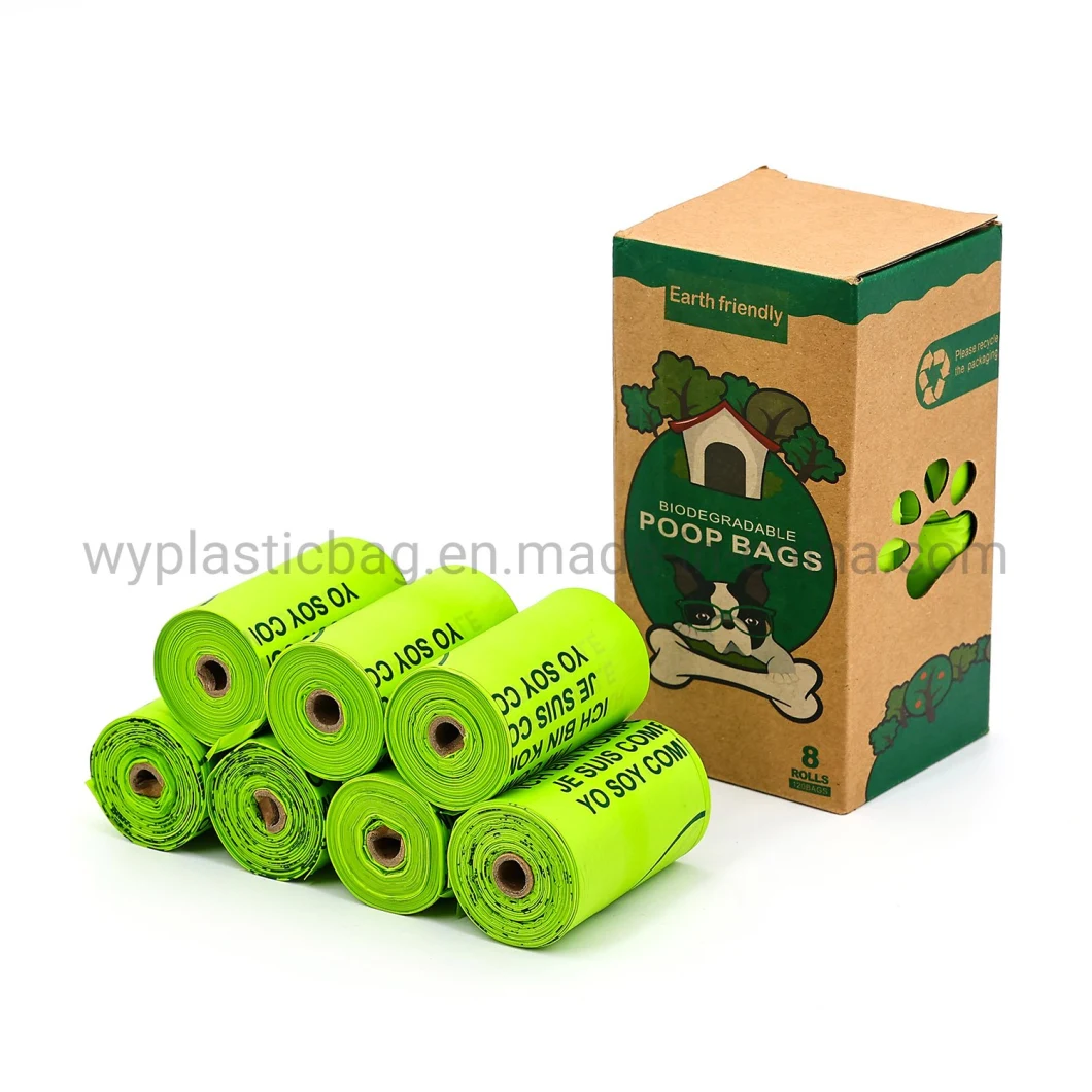 Eco-Friendly Biodegradable Trash Garbage Bag in Roll, Pet Dog Poop Bags, Pets Waste Collection Bag with Customized Size and Logo