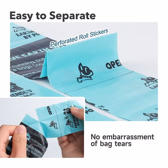 8 Rollen biologisch abbaubare Hundekotbeutel, tragbare Haustierkotbeutel, Hundepflege